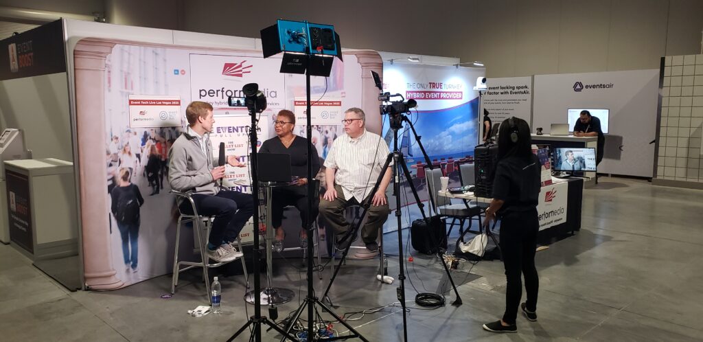 Performedia interviewing attendees at Event Tech Live